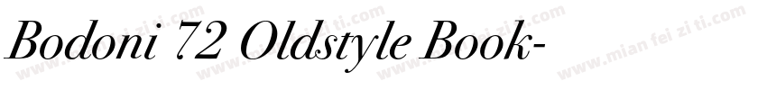 Bodoni 72 Oldstyle Book字体转换